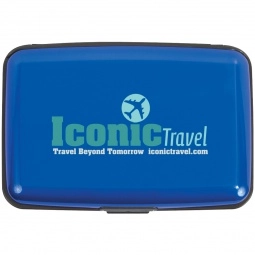 Blue Full Color Identity Theft Protection Promotional Credit Card Case