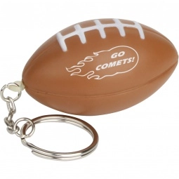Brown Football Shaped Custom Keychain Stress Ball