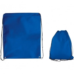 Reflex Blue Jumbo Non-Woven Drawstring Custom Backpacks