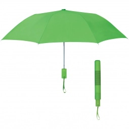 Neon Green Telescopic Folding Custom Umbrella
