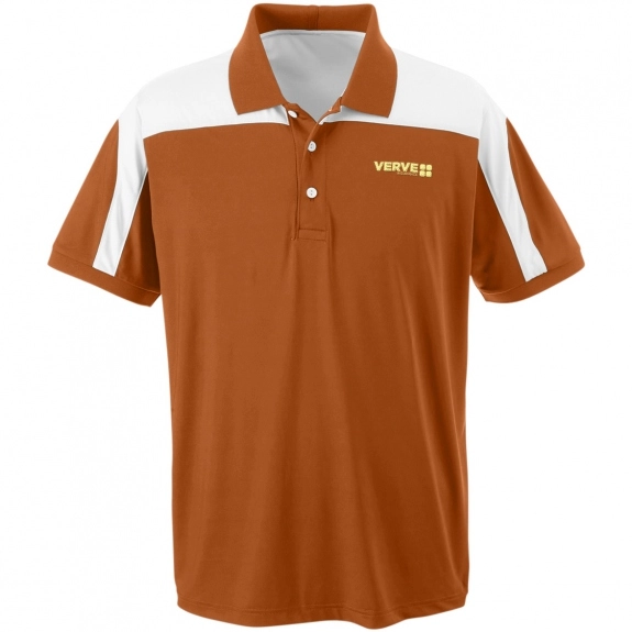 Burnt Orange Team 365 Performance Custom Polo Shirts - Men's