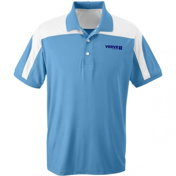 Light Blue Team 365 Performance Custom Polo Shirts - Men's