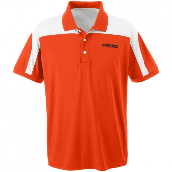 Orange Team 365 Performance Custom Polo Shirts - Men's