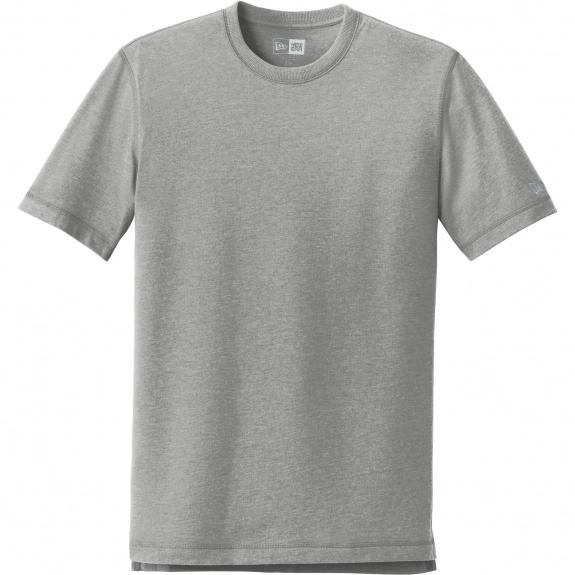 Shadow Grey Heather - New Era Sueded Cotton Custom Crew T-Shirt - Men's