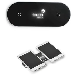 Black - Light-Up Duo Wireless Custom Charging Pad