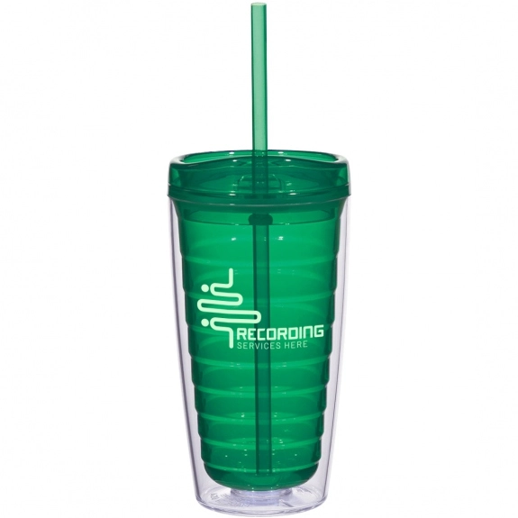 Double Wall Insulated Custom Tumbler w/ Straw 16 oz ePromos