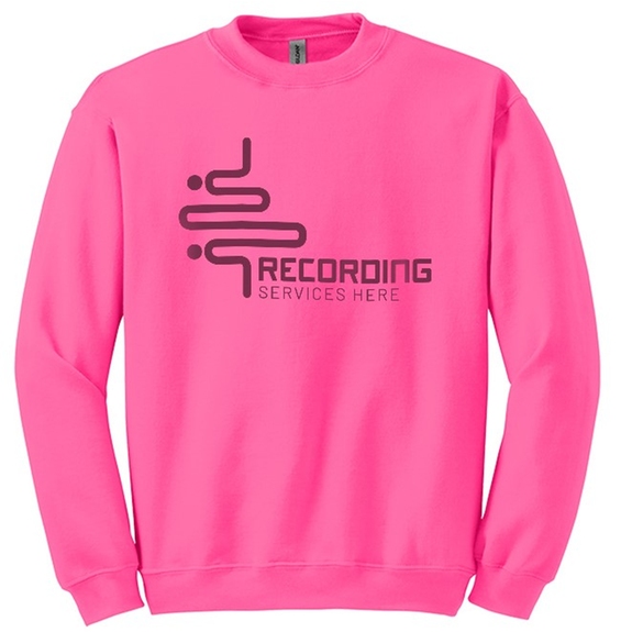 Saftety Pink - Gildan Heavy Blend Crewneck Sweatshirt 