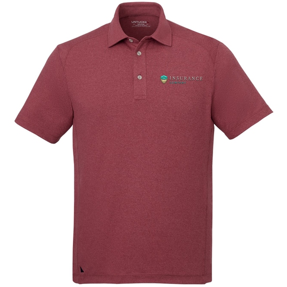 Red UNTUCKit Performance Custom Embroidered Polo - Men's