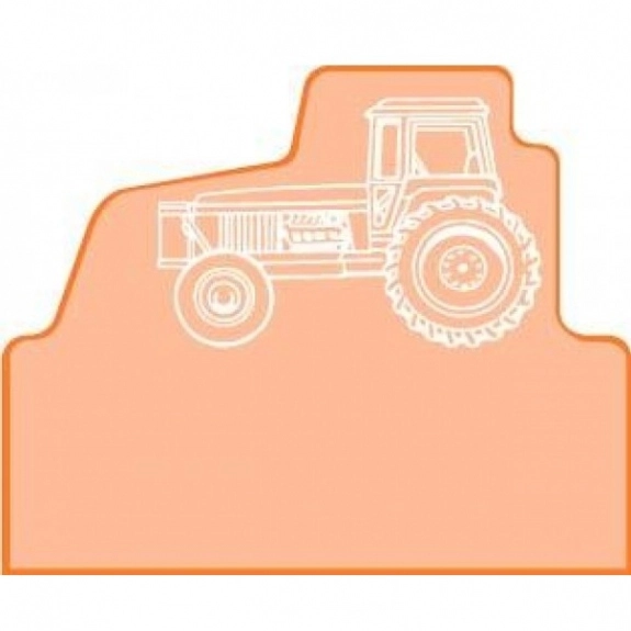 Translucent Orange Press n' Stick Custom Calendar - Tractor 