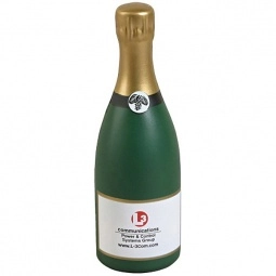 Green Champagne Bottle Customized Stress Balls