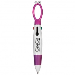 Pink 4-in-1 Googly-Eyed Promotional Pen