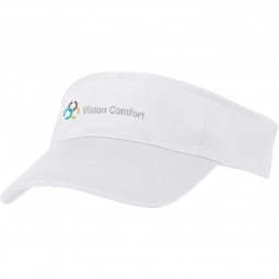 White Pre-Curved Embroidered Promotional Visor