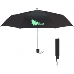 Black Telescopic Promotional Umbrellas - 42"