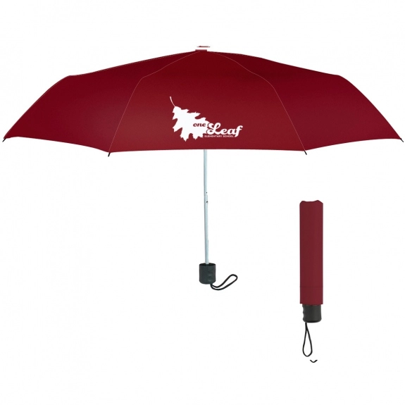 Maroon Telescopic Promotional Umbrellas - 42"