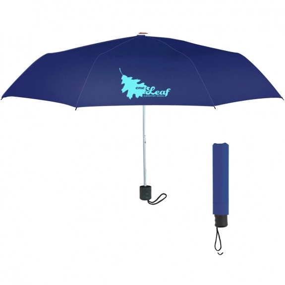 Navy Telescopic Promotional Umbrellas - 42"