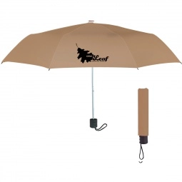 Tan Telescopic Promotional Umbrellas - 42"