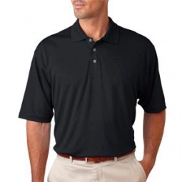 Black UltraClub Cool & Dry Sport Custom Polo Shirt - Men's