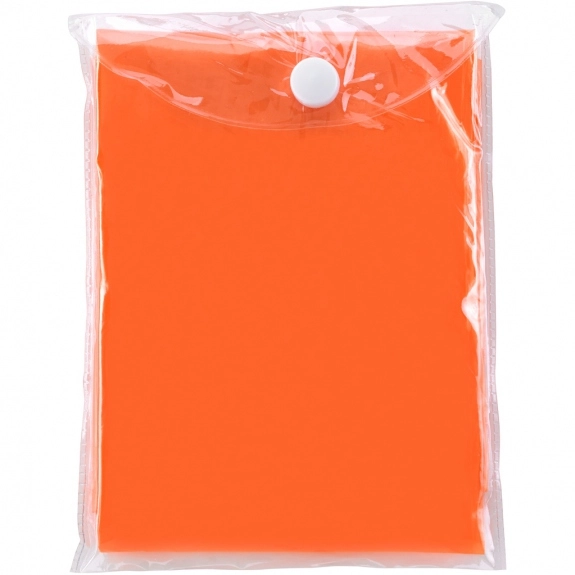 Orange Adult Disposable Rain Promotional Poncho