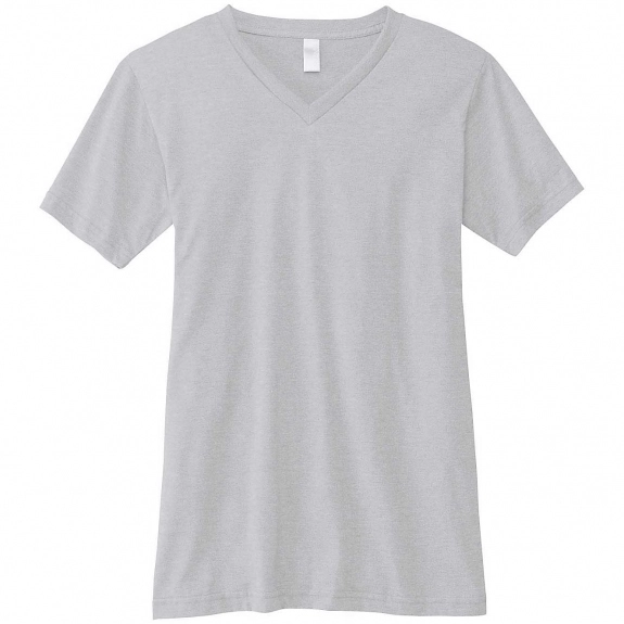 Silver Bella + Canvas Jersey V-Neck Custom T-Shirts - Colors