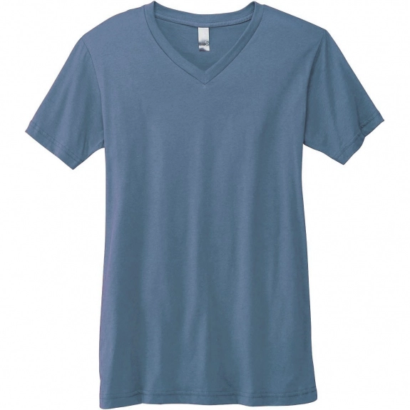 Steel Blue Bella + Canvas Jersey V-Neck Custom T-Shirts - Colors