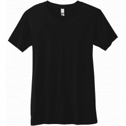 Black Bella + Canvas Jersey V-Neck Custom T-Shirts - Colors