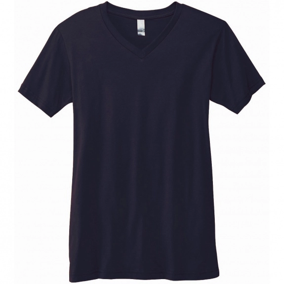 Navy Bella + Canvas Jersey V-Neck Custom T-Shirts - Colors