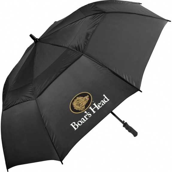 Black - Auto Open Promotional Golf Umbrellas - 43"