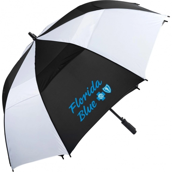 Black/White - Auto Open Promotional Golf Umbrellas - 43"
