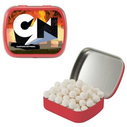 Red Full Color Small Custom Tin - Sugar-Free Peppermints