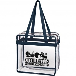 Clear Zippered Promotional Tote Bag