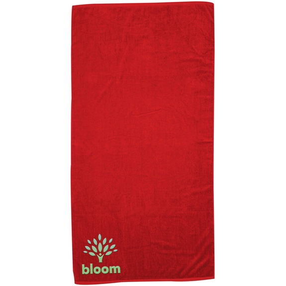 Red - Jewel Collection Custom Beach Towel - 30"w x 60"h