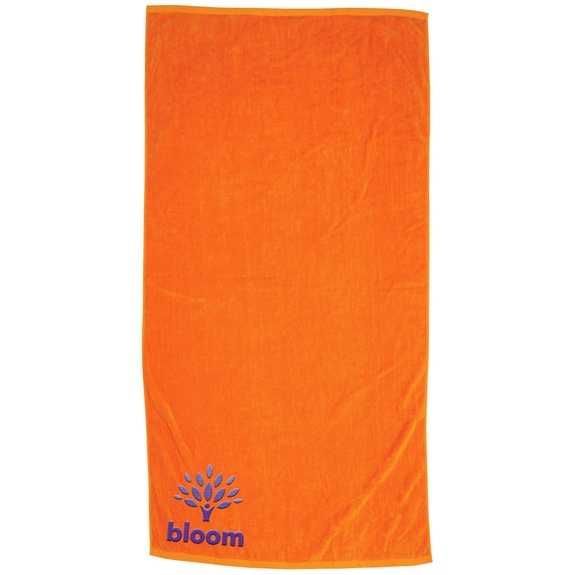 Orange - Jewel Collection Custom Beach Towel - 30"w x 60"h