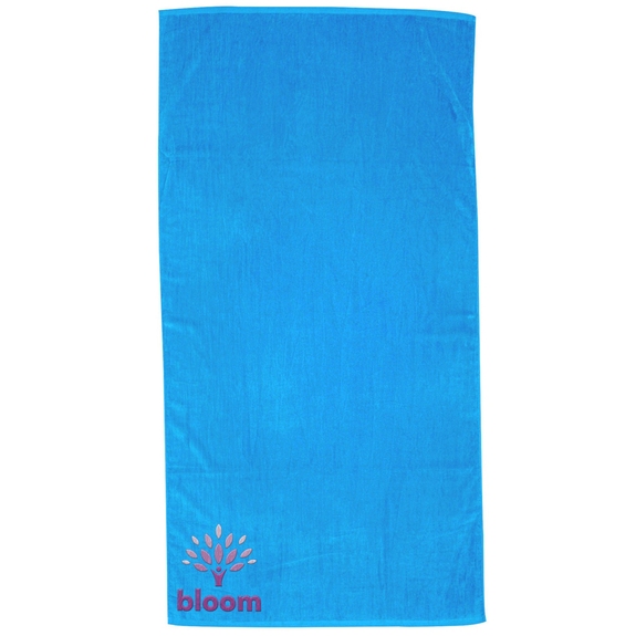 Coastal Blue - Jewel Collection Custom Beach Towel - 30"w x 60"h