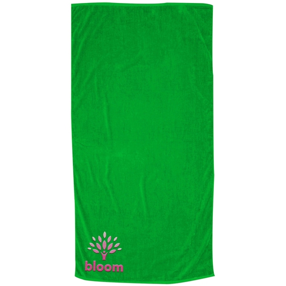 Lime Green - Jewel Collection Custom Beach Towel - 30"w x 60"h