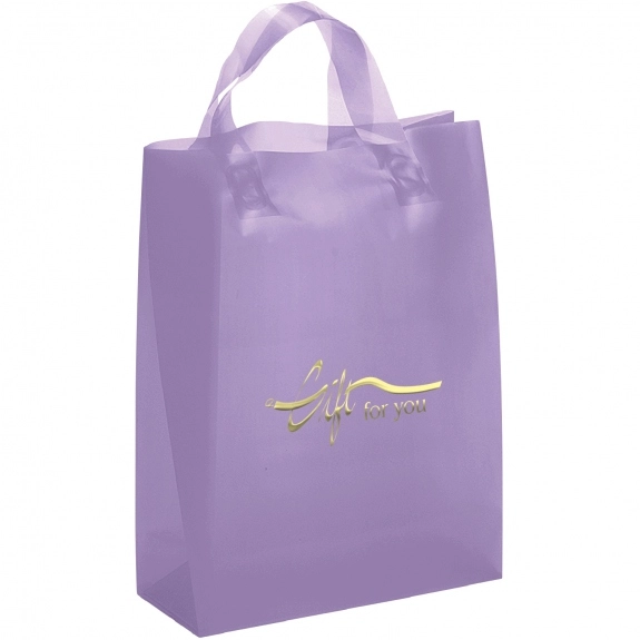 Lavender Frosted Soft Loop Promotional Shopping Bag