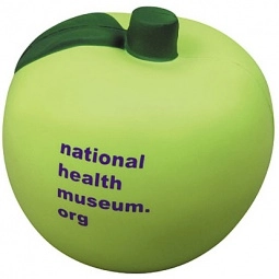 Green Apple Shaped Logo Stress Ball
