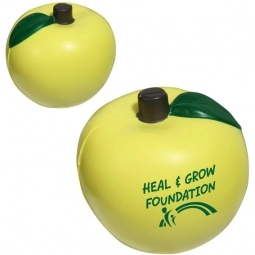 Yellow Apple Shaped Logo Stress Ball