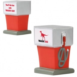 White & Red Gas Pump Promotional Stress Balls