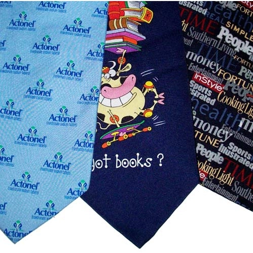 100% Silk Printed Custom Neckties