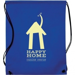 Reflex Blue Non-Woven Custom Drawstring Backpack - 14.5"w x 17.5"h
