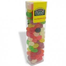 Full Color Jelly Beans Flip Top Custom Candy Dispenser - 5.2 oz.