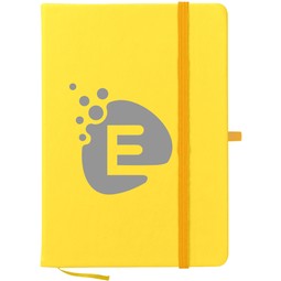Yellow Soft-Touch Custom Journal Notebook - 5"w x 7"h