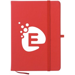 Red Soft-Touch Custom Journal Notebook - 5"w x 7"h