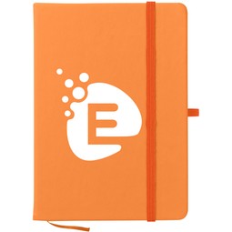 Orange Soft-Touch Custom Journal Notebook - 5"w x 7"h