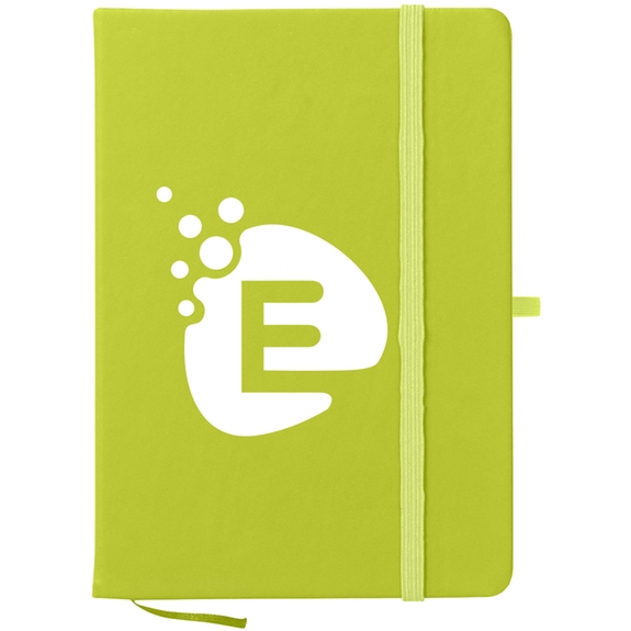 Green Soft-Touch Custom Journal Notebook - 5"w x 7"h