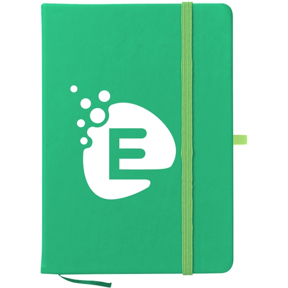 Kelly Green Soft-Touch Custom Journal Notebook - 5"w x 7"h