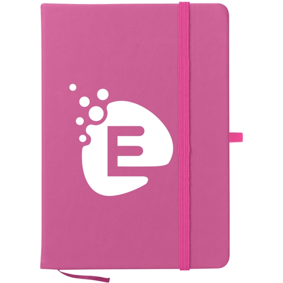 Fuchsia Soft-Touch Custom Journal Notebook - 5"w x 7"h