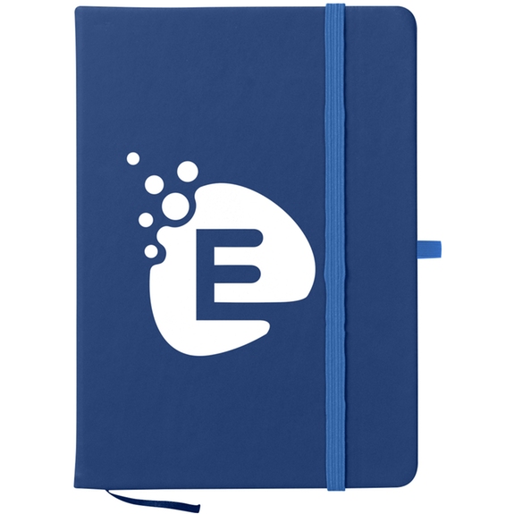 Blue Soft-Touch Custom Journal Notebook - 5"w x 7"h