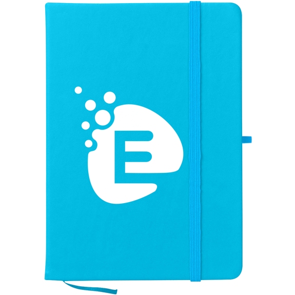 Light Blue Soft-Touch Custom Journal Notebook - 5"w x 7"h