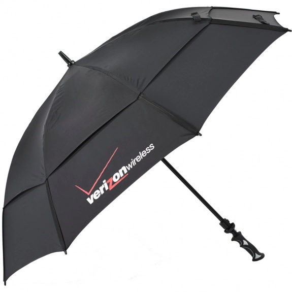 Black Golf Custom Umbrella w/ Elastic Stretchers